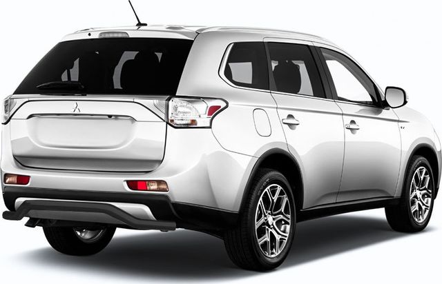 Защита Slitkoff заднего бампера d57 волна для Mitsubishi Outlander III 2015-2026 Черная. Артикул MOUT15-010B