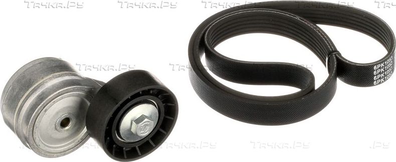 Приводной ремень поликлиновой с роликами (комплект) Gates Micro-V® для Renault Mascott 1999-2005. Артикул K066PK1053