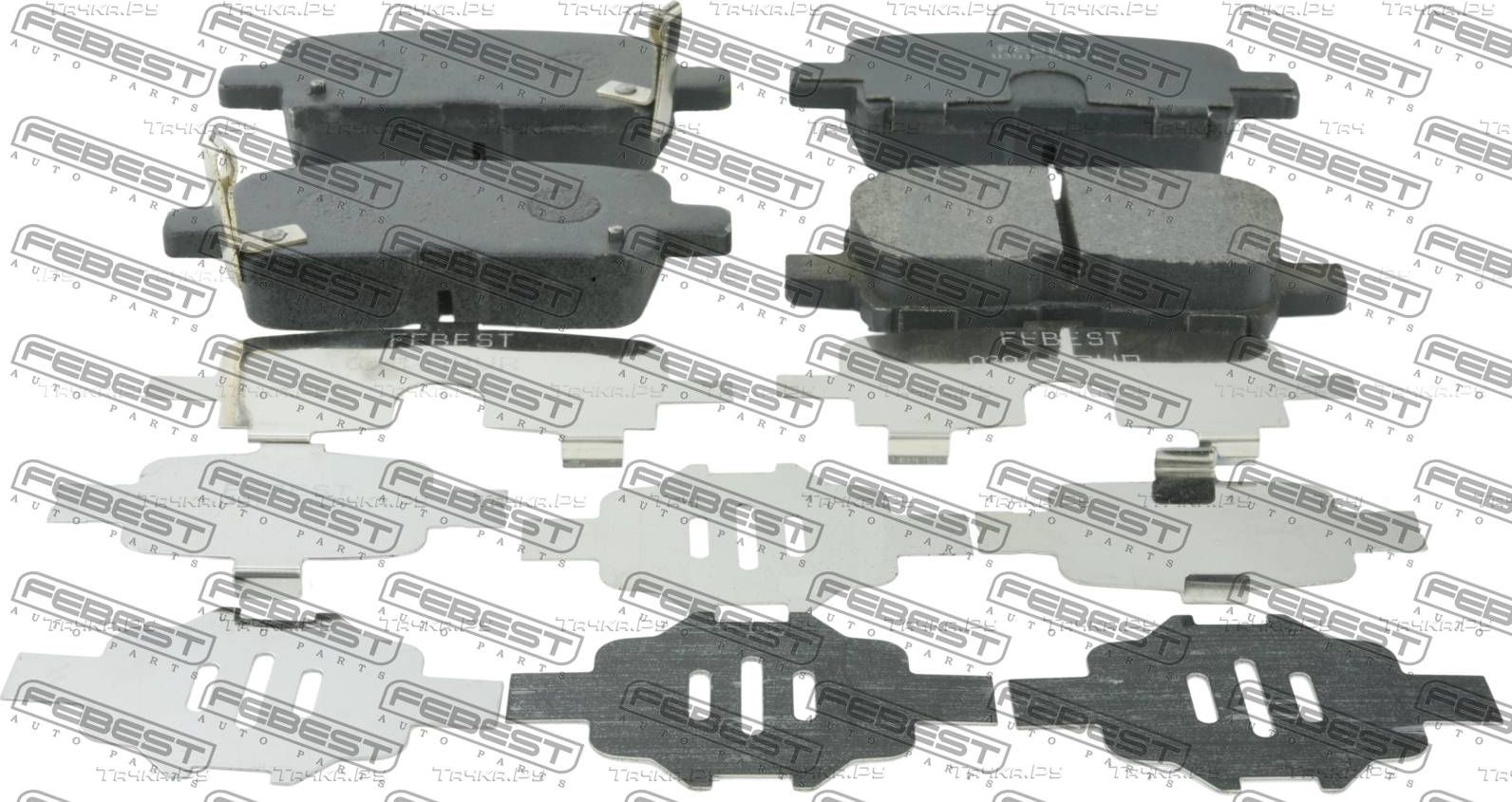 Тормозные колодки Febest задние для Acura MDX I 2001-2005. Артикул 0301-MRVR