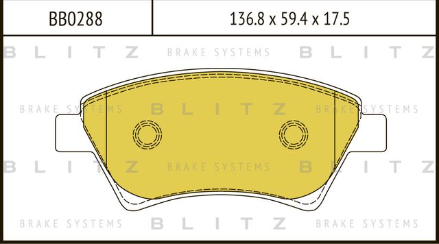 Колодки тормозные RENAULT MEGANE/SCENIC 02- перед. (Blitz). Артикул BB0288