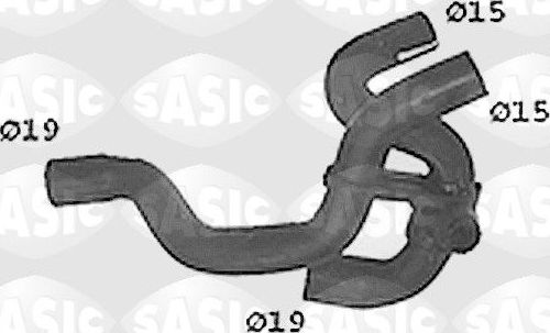 Патрубок радиатора (системы охлаждения) Sasic. Артикул SWH4208