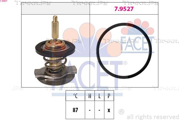 Термостат Facet Made in Italy - OE Equivalent для Mercedes-Benz SLK-Класс I (R170) 1996-2004. Артикул 7.8807