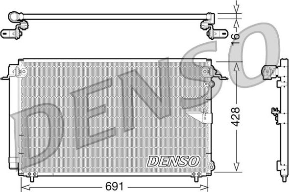 Радиатор кондиционера (конденсатор) Denso. Артикул DCN51008