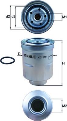 Топливный фильтр Mahle-Knecht. Артикул KC 510D