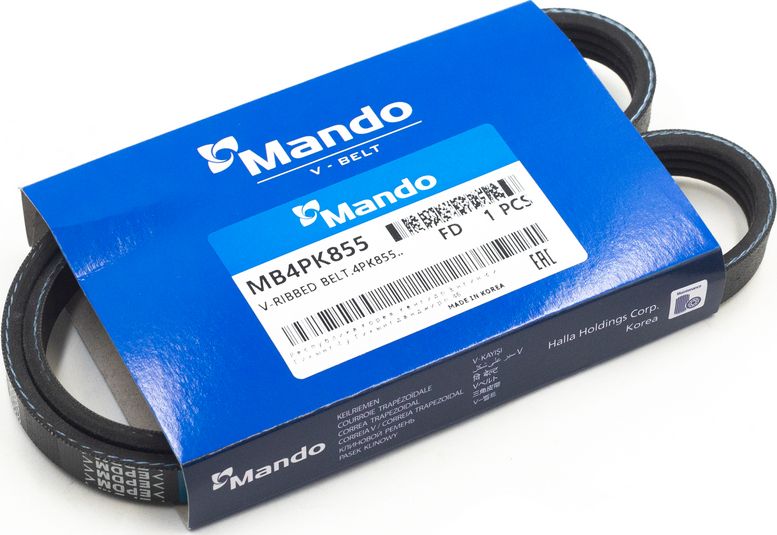 Приводной ремень поликлиновой Mando для Subaru Impreza I 1992-2000. Артикул MB4PK855