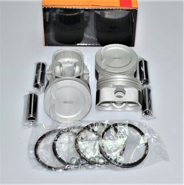 4 шт. порш., кольца, пальцы 0,25 (комплект) AWPK0069025 (Awgo). Артикул AWPK0069025