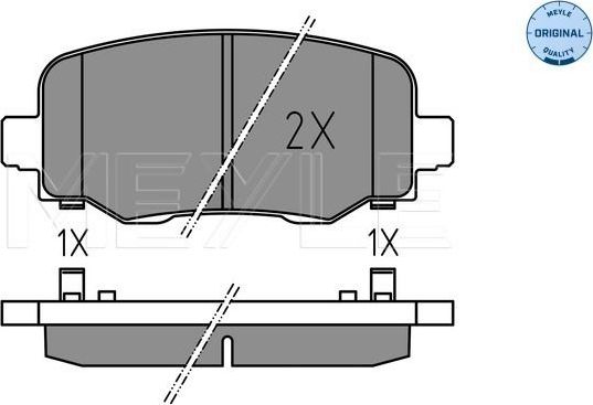 Тормозные колодки Meyle Original задние для Fiat 500X I 2014-2026. Артикул 025 257 3318