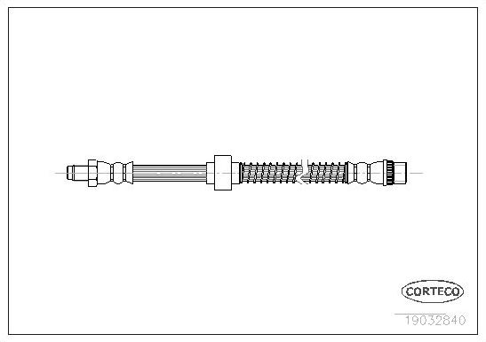 Тормозной шланг Corteco задний для Nissan Interstar 2002-2026. Артикул 19032840