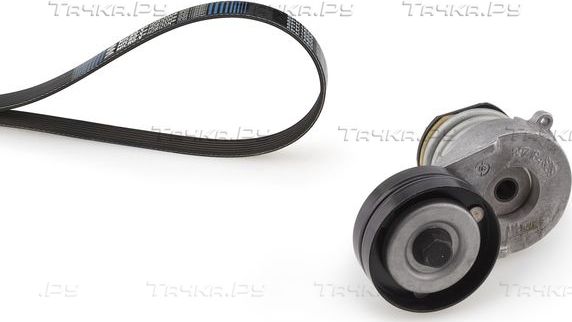Приводной ремень поликлиновой с роликами (комплект) Gates Micro-V® Kit для Opel Meriva A 2003-2010. Артикул K016PK1250