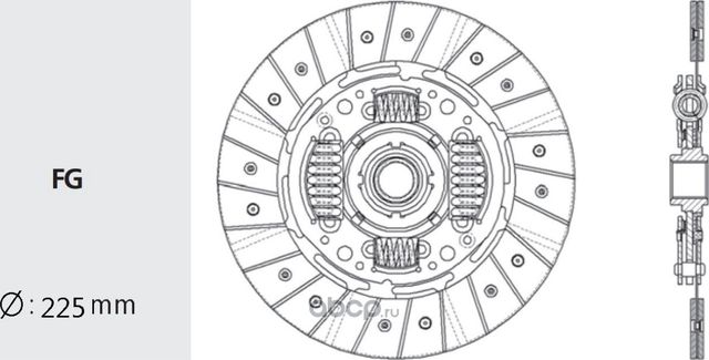 Диск сцепления SSANGYONG Musso (93-) (662N) VALEO PHC. Артикул SY09