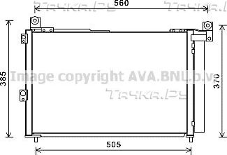 Радиатор кондиционера (конденсатор) AVA для Mazda BT-50 I 2006-2015. Артикул FDA5486D