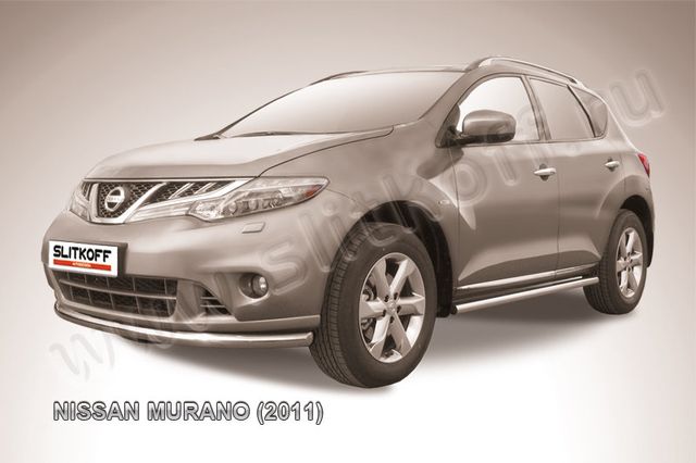 Защита Slitkoff переднего бампера d57 для Nissan Murano Z51 2011-2015. Артикул NIM11003
