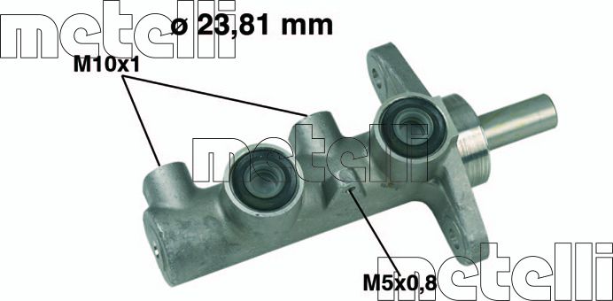 Тормозной цилиндр главный Metelli (алюминий). Артикул 05-0330