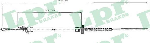 Трос сцепления LPR для Citroen C25 1981-1994. Артикул C0062C