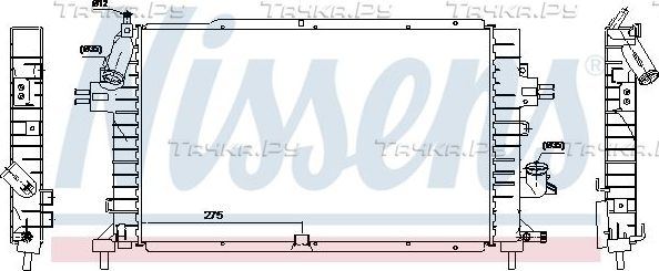 Радиатор охлаждения двигателя AVA для Opel Zafira B 2005-2015. Артикул OLA2364