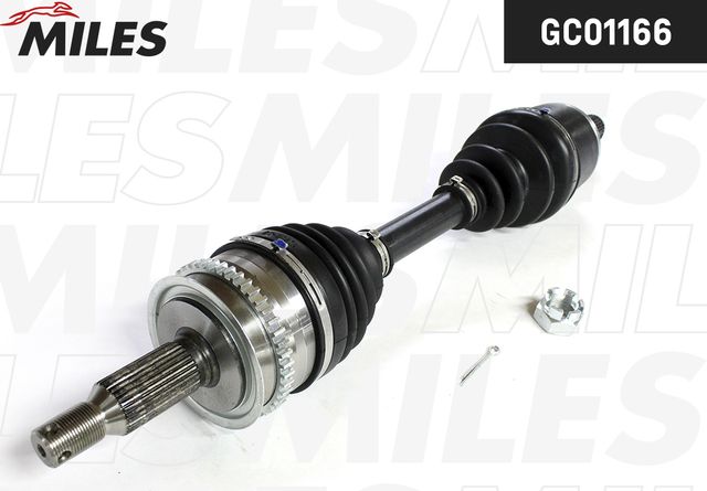 Полуось (привод в сборе, приводной вал) Miles передняя левая для Mitsubishi L200 IV 2005-2015. Артикул GC01166
