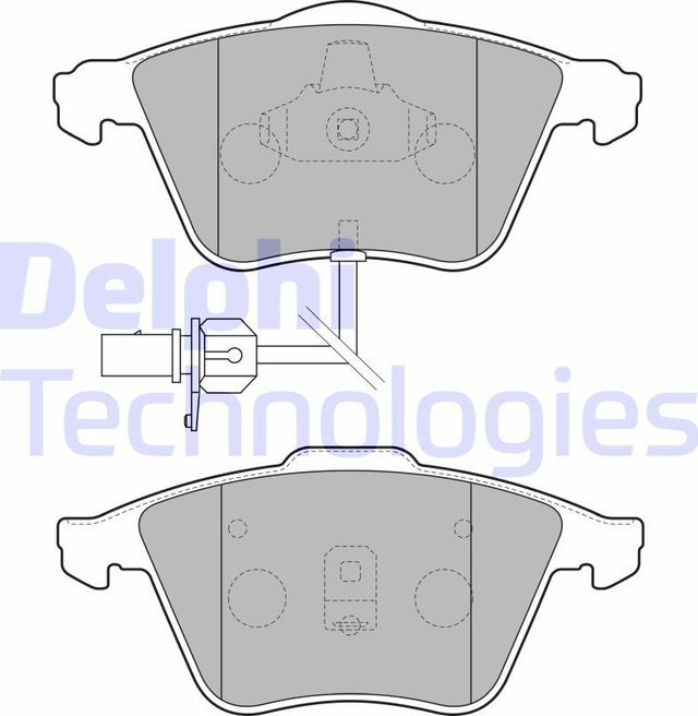 Тормозные колодки Delphi (Low-Metallic) передние для Audi A6 allroad I (C5) 2000-2005. Артикул LP1825