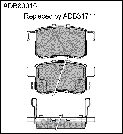 Колодки тормозные дисковые задние Allied Nippon ADB80015 Япония 1/16 компл Allied Nippon. Артикул ADB80015