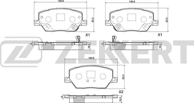 Тормозные колодки Zekkert. Артикул BS-1069