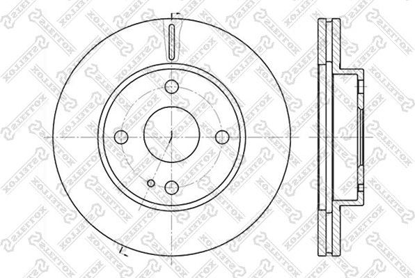 Тормозной диск Stellox передний для Mazda 323 V (BA) 1994-1998. Артикул 6020-3232V-SX