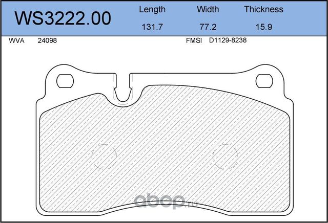 Колодки тормозные дисковые | перед | (Jeenice). Артикул WS322200