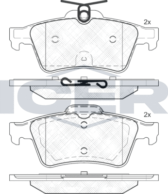 Тормозные колодки Icer. Артикул 182013