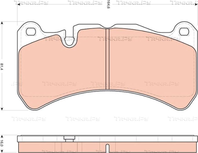 Тормозные колодки TRW передние для Maserati Ghibli III 2013-2026. Артикул GDB1739