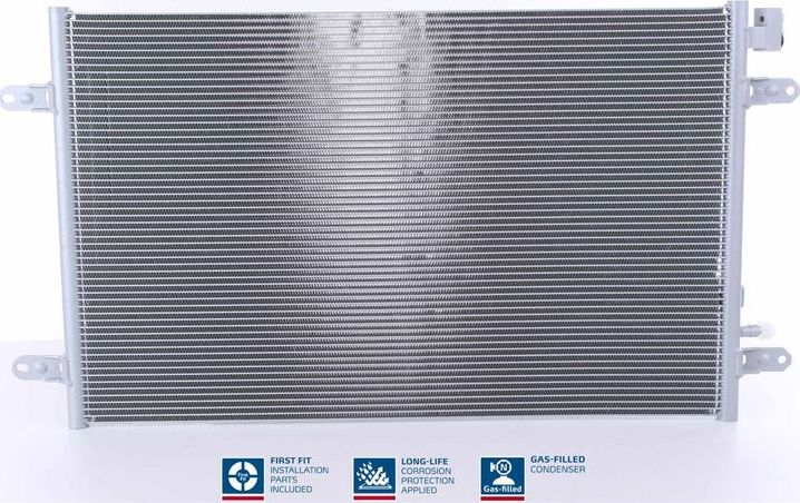 Радиатор кондиционера (конденсатор) Nissens (алюминий). Артикул 94854