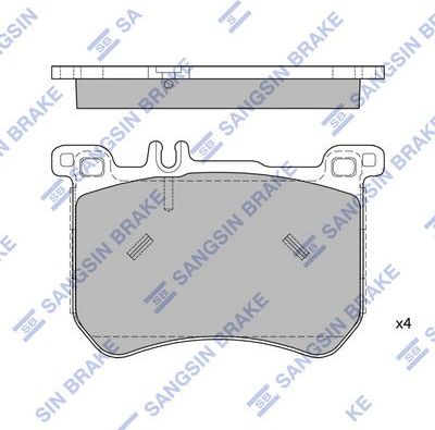 Тормозные колодки Sangsin Hi-Q. Артикул SP1961