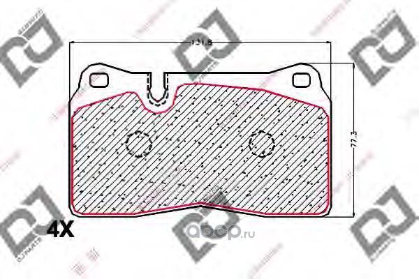 Колодки тормозные дисковые (DJ Parts). Артикул BP1913