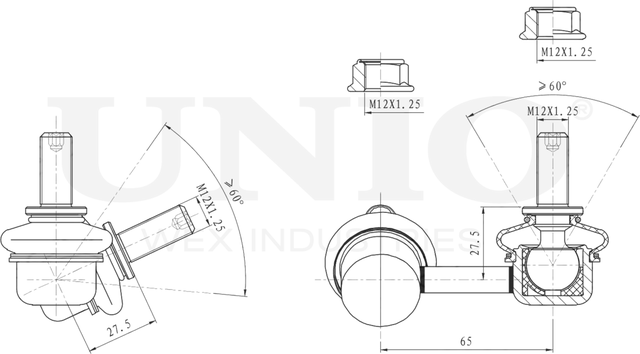 Тяга/стойка стабилизатора (Unio). Артикул SSP-50051