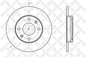 Тормозной диск Stellox передний для Citroen Saxo 1996-1999. Артикул 6020-9910-SX