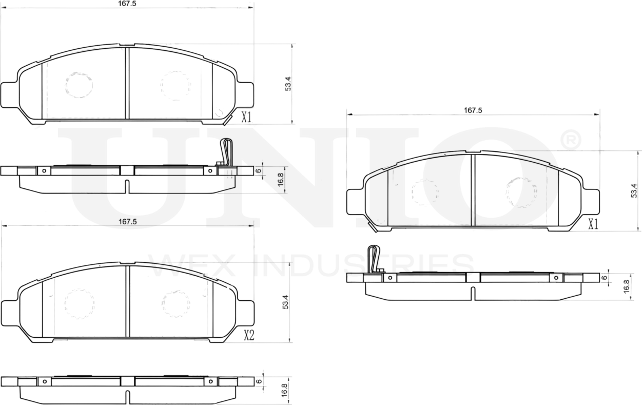 Колодки тормозные диск. передние Toyota Venza (GV10) 08- (Unio). Артикул BRP-20307