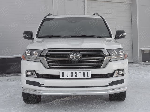 Защита RusStal переднего бампера d76 секции для Toyota Land Cruiser 200 Excalibur 2017-2021. Артикул TLCZ-002902