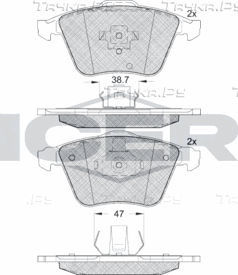Тормозные колодки Icer передние для Opel Signum I 2006-2008. Артикул 181652