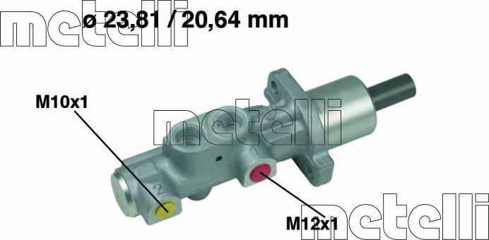 Тормозной цилиндр главный Metelli (алюминий). Артикул 05-0576