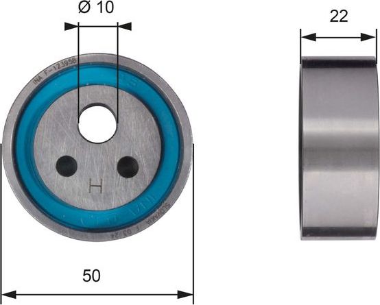 Натяжной ролик (натяжитель) ремня ГРМ Gates PowerGrip®. Артикул T41154
