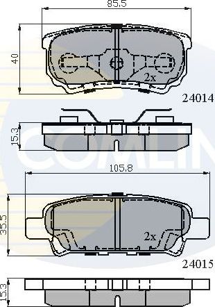 Тормозные колодки Comline Comline. Артикул CBP31290