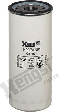 Масляный фильтр Hengst для Volvo  F16 1987-1995. Артикул H200WN01