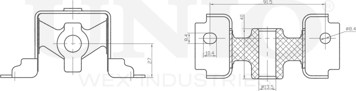 Крепление глушителя (Unio). Артикул RMP-12002