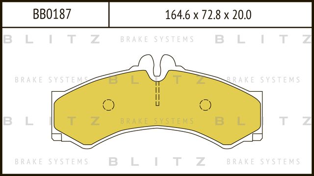 Колодки тормозные дисковые передние Mercedes-Benz Sprinter 2-t/3-t/4-t 1/1995-, (Blitz). Артикул BB0187