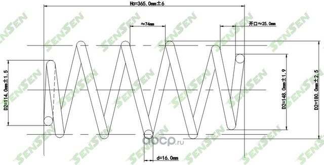SCP10140 Пружина подвески передней VW MULTIVANTRANSPORTER 03 (Sensen). Артикул SCP10140