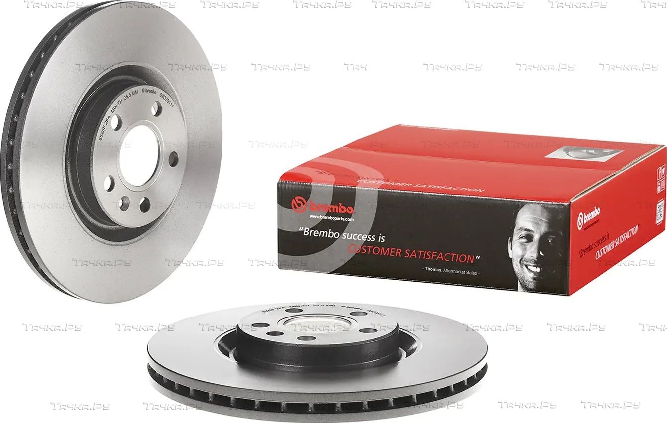 Тормозной диск Brembo PRIME LINE - UV Coated передний для Volvo XC40 I 2017-2026. Артикул 09.D251.11