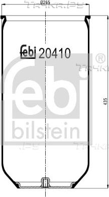 Пневмоподушка (пневморессора) Febi Bilstein. Артикул 20410