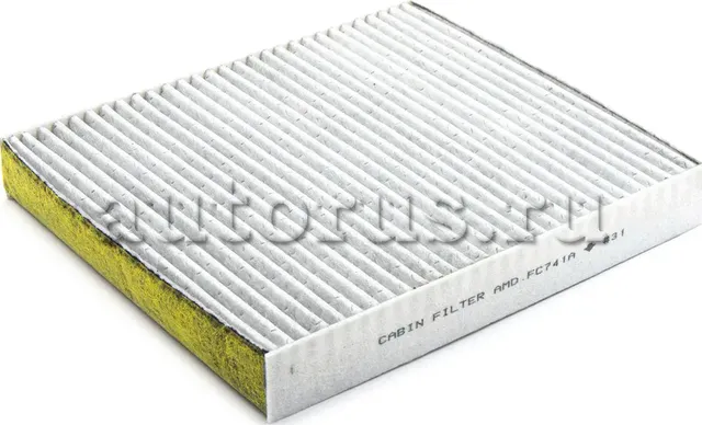 Фильтр салонный антибактериальный угольный Volkswagen Polo 1.4-1.6/Skoda Rapid (AMD). Артикул AMDFC741A