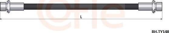 Тормозной шланг Cofle. Артикул 92.BH.TY148