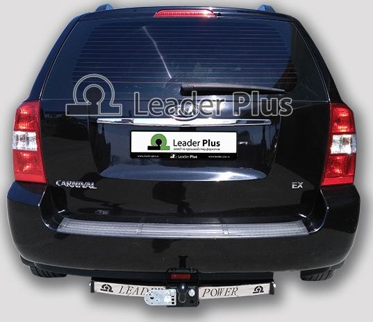 Фаркоп Лидер-Плюс с металлич. пластиной для Kia Carnival II 2006-2014. Фланцевое крепление. Артикул K128-F(N)