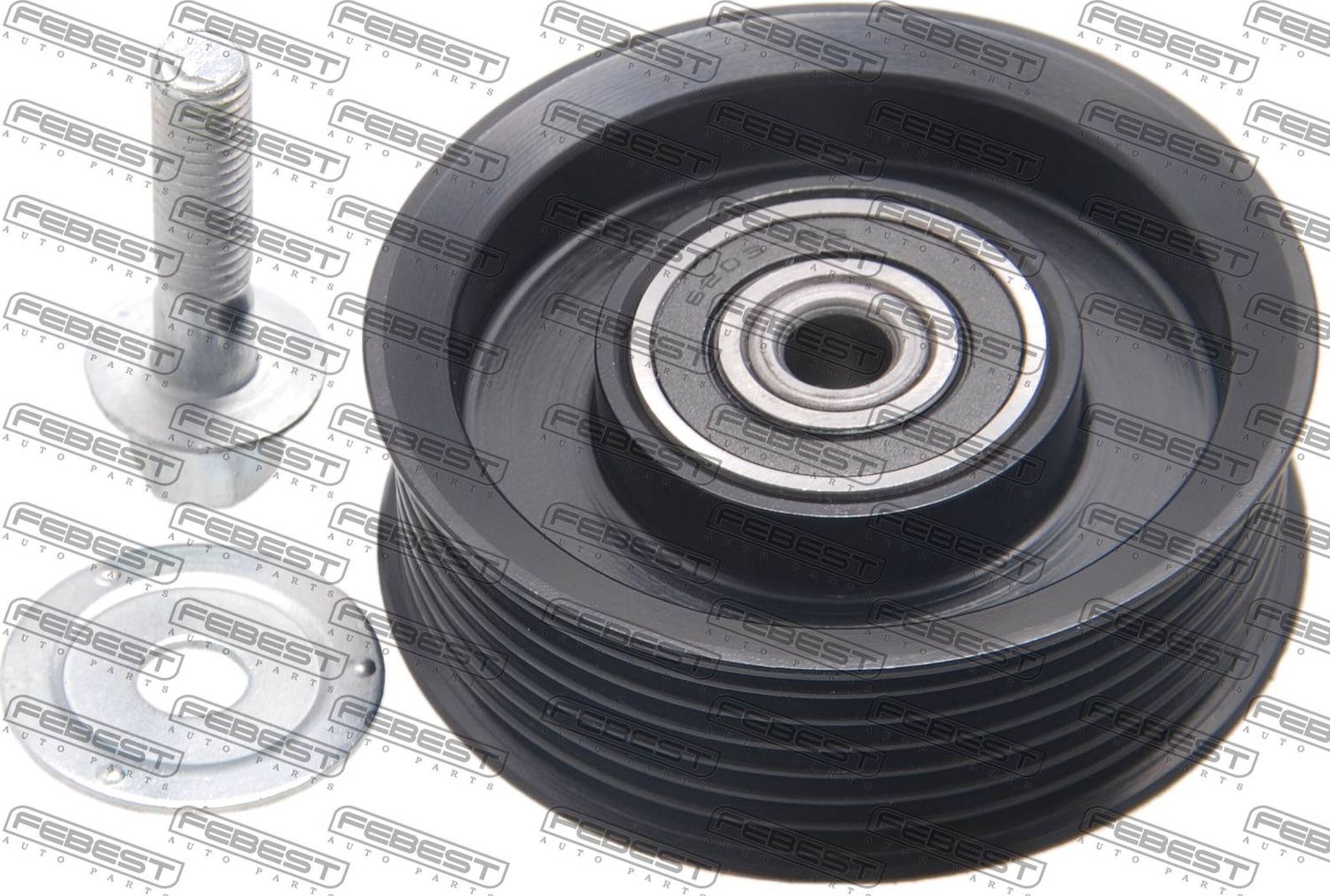 Натяжной ролик (натяжитель) приводного поликлинового ремня Febest. Артикул 0187-GWS191