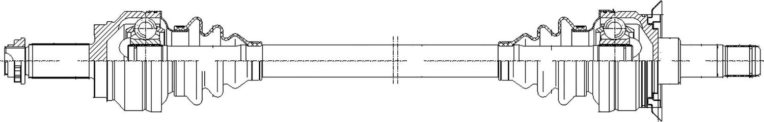 Полуось (привод в сборе, приводной вал) Trialli. Артикул AR 2642