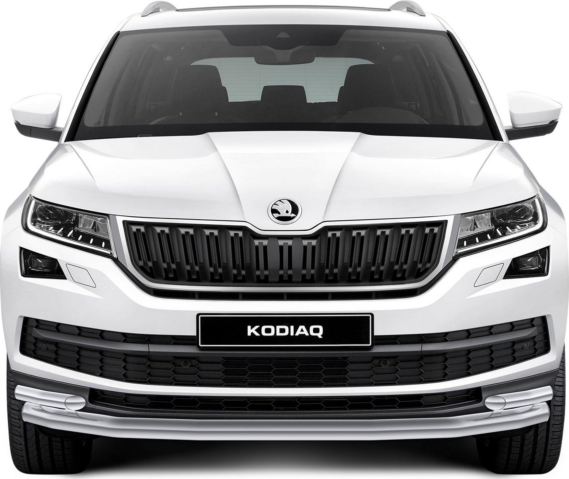 Защита Rival переднего бампера d57+d42 для Skoda Kodiaq 2017-2026. Артикул R.5101.002